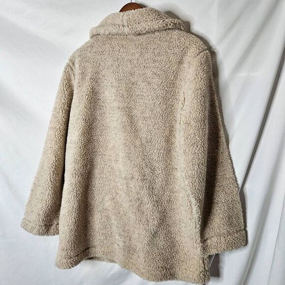 WinterSilks Oversized Sherpa Teddy Coat sz Large NWT - Picture 3 of 5